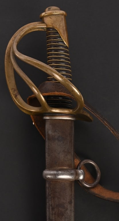 CIVIL WAR MODEL 1840 HEAVY CAVALRY SWORD AMES: Ames Model 1840 Cavalry Saber, Dated 1851. Model 1840 “wrist breaker” cavalry saber made by Ames Manufacturing Company of Cabotville, Massachusetts, one of 2,250 delivered in 1851. One sid