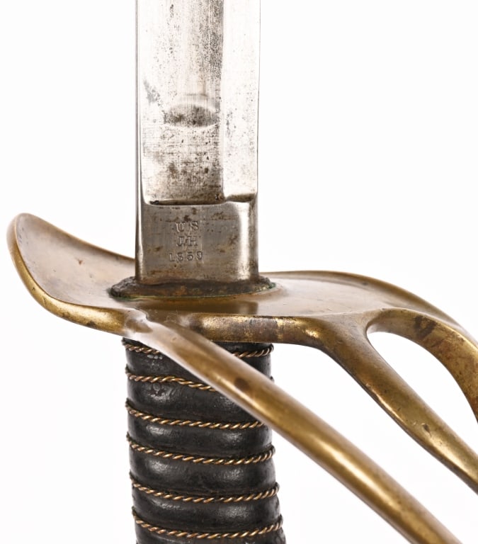 DATED 1859 AMES MODEL 1860 LIGHT CAVALRY SABER - 10