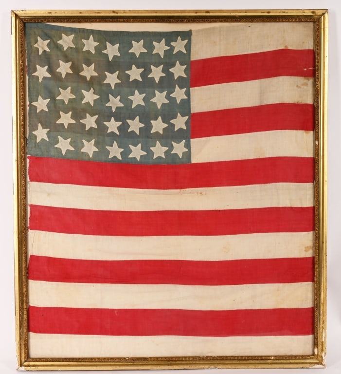 1861 34 STAR AMERICAN FLAG FLOWN FOR LINCOLN (1 of 5)
