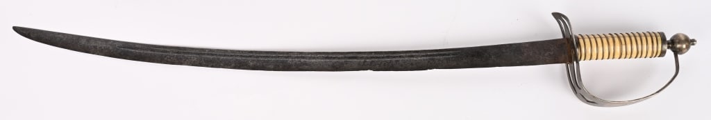 REV WAR SILVER HILTED SWORD MEDFORD MINUTEMEN: Sword carried by Capt. Isaac Hall-leader of the "Medford Minutemen" on his march to Lexington. He was then entered into the 37th MA Regt. Commanded by Thomas Gardner who proceeded to Bunker Hill. In