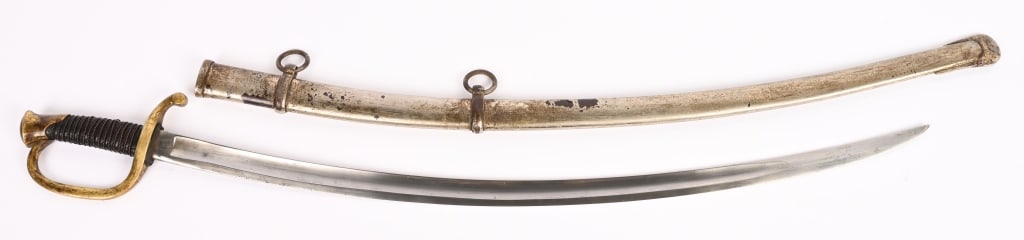 CIVIL WAR M1840 AMES ARTILLERY SWORD SCABBARD 1862 (1 of 11)