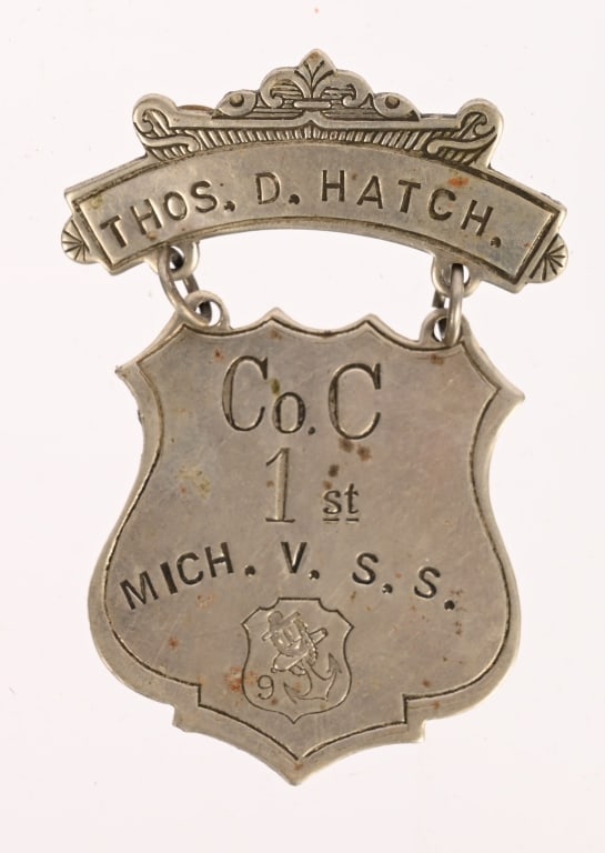 CIVIL WAR 1ST MICHIGAN SHARPSHOOTERS LADDER BADGE (1 of 2)