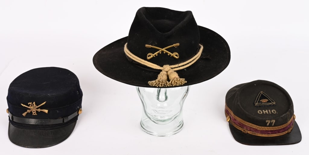 SPAN AM M1902 OHIO INFANTRY CAP & IOOF KEPI LOT (1 of 17)