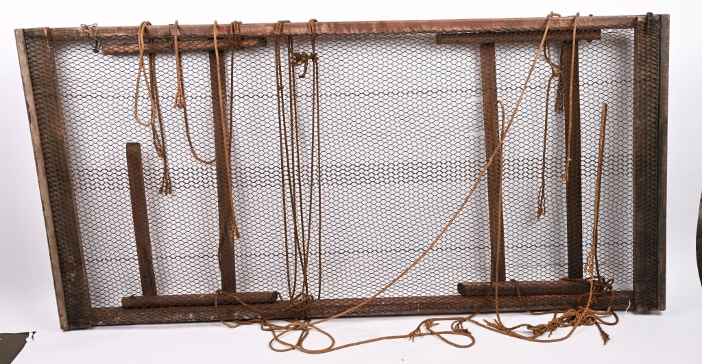 CIVIL WAR OFFICERS FOLDING CAMP BED: This Is An Very Rare Original Civil War Officers Folding Bed / Cot, The Mesh Wire Is In Excellent Shape, This Bed Is Excellent Overall Condition measuring 74 X 37 inches when folded 