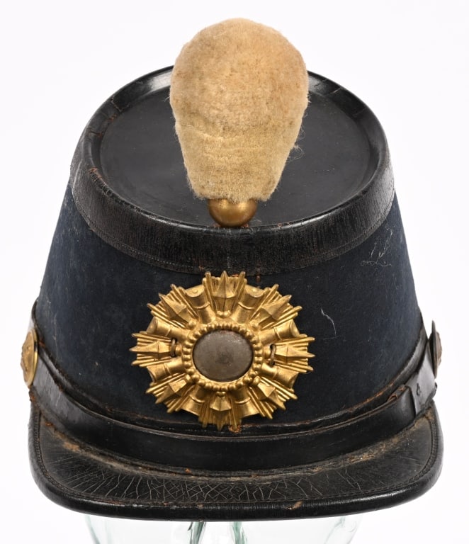 EARLY MILITIA DRESS SHAKO HELMET WITH PLUME (1 of 5)