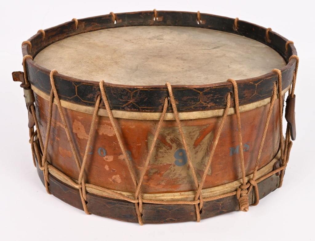 INDIAN WARS ROPE TENSION SNARE DRUM 1878 DATED (1 of 11)