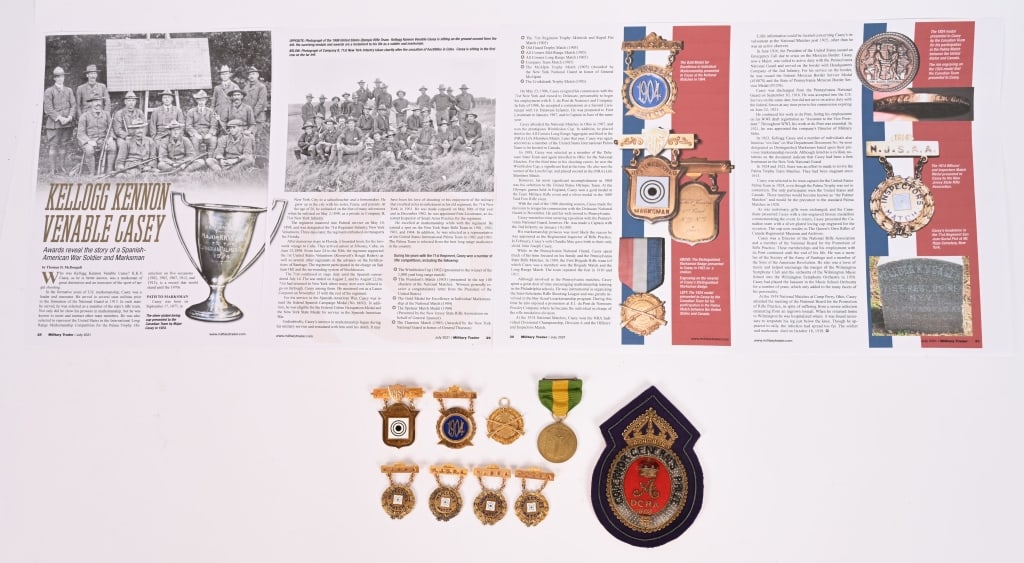 SOLID GOLD DISTINGUISHED MARKSMANSHIP MEDAL LOT - 7