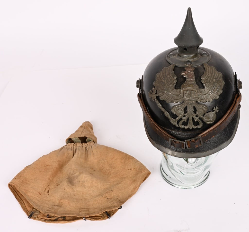 WWI IMPERIAL GERMAN PRUSSIAN EM/NCO SPIKED HELMET (1 of 10)