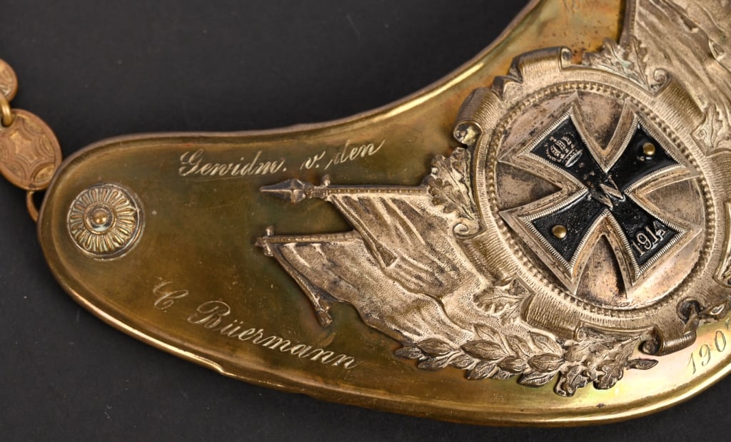 IMPERIAL GERMAN VETERANS GORGET DATED 1907 - 5