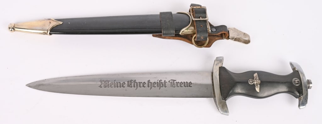 WWII NAZI GERMAN SS DAGGER W/ VERTICAL HANGER WW2 (1 of 6)