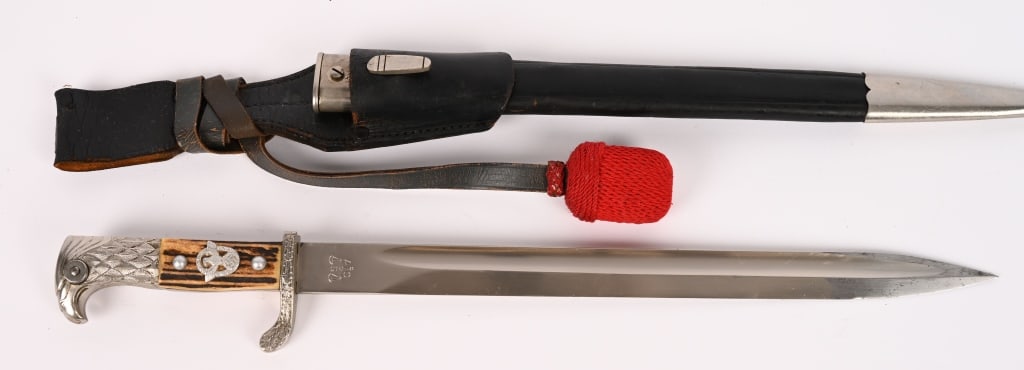 WWII NAZI GERMAN POLIZEI STAG GRIP BAYONET WW2 (1 of 9)
