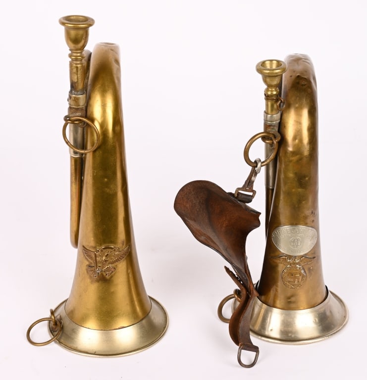 WWII NAZI GERMAN SA & HITLER YOUTH BUGLE LOT WW2 (1 of 7)