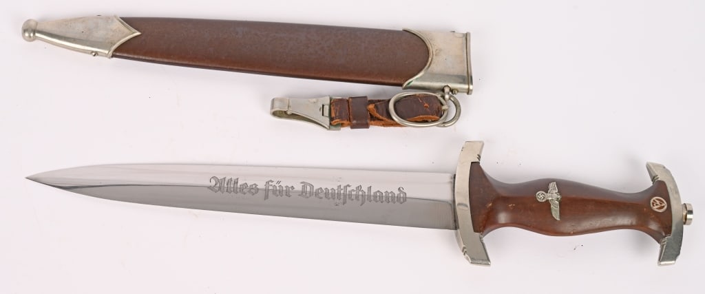 WWII NAZI GERMAN M33 SA DAGGER BY BISMARCK WW2: Rarity Scale: It is rated 9 out of 10 on the McSarr SA rarity scale.Production Volume: The firm produced only about 1,000 to 3,000 of these daggers. Early, nice quality dagger features a roughly, 8 3/