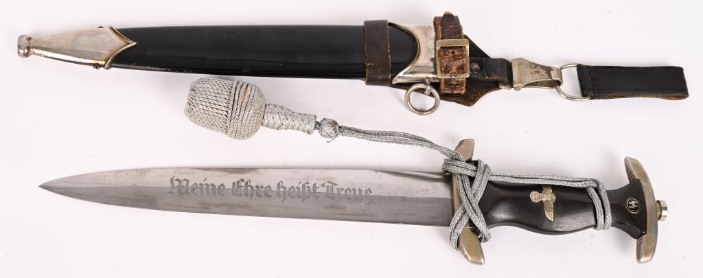 WWII NAZI GERMAN SS DAGGER 807/36 VERTICAL HANGER (1 of 7)