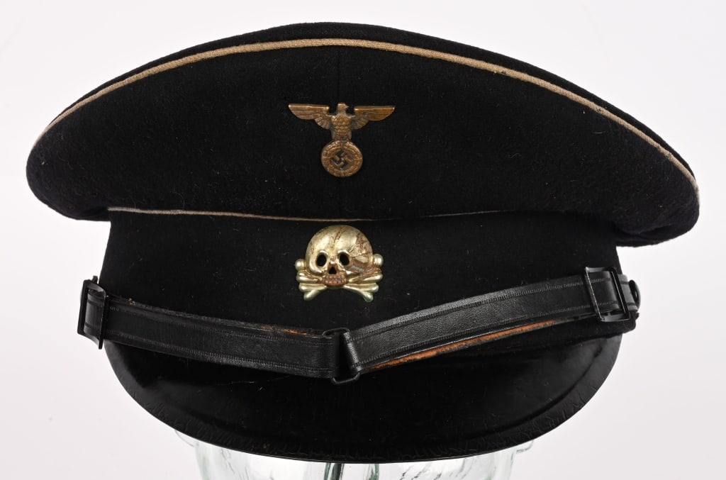 PRE WWII ALLGEMEINE SS EM/NCO'S VISOR CAP WW2: The SS was originally formed in 1925, ostensibly to act as a small, loyal bodyguard unit to protect the Führer. Under the direction of the Reichsführer-SS Himmler, the SS grew to be the most