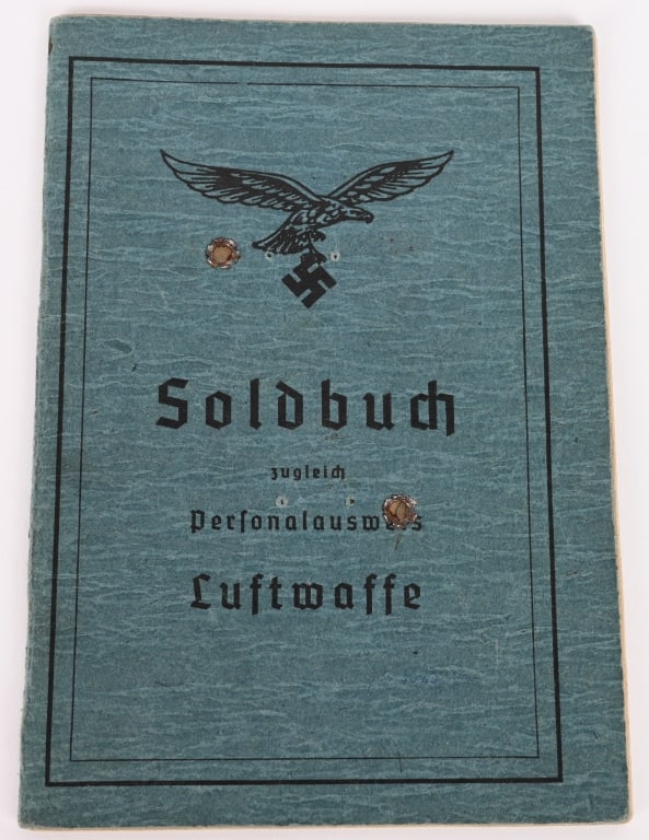 WWII NAZI GERMAN KNIGHTS CROSS WINNER SOLDBUCH WW2: WWII Nazi German Luftwaffe Knight's Cross Recipient Richard Heller Soldbuch in excellent condition. The staples have been removed so all the pages are loose Ritterkreuzträger · Luftwaffe Zer