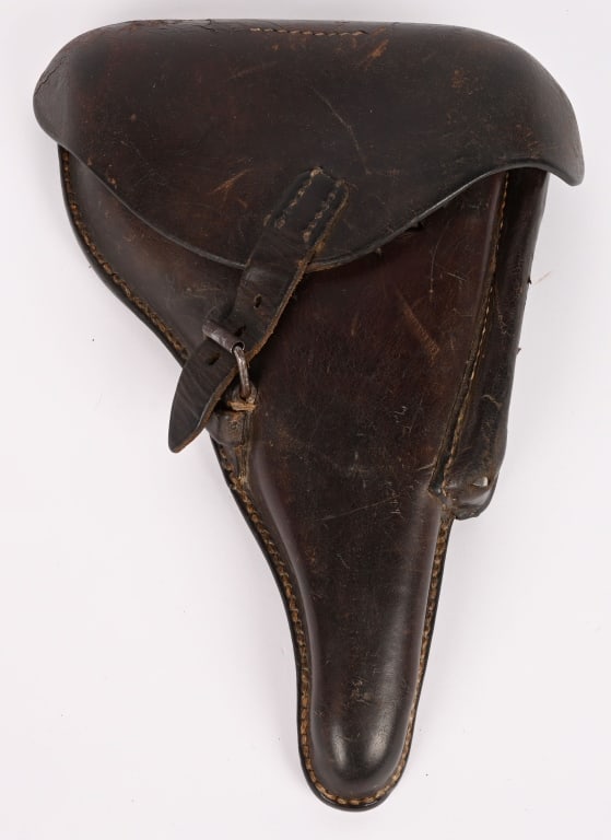 WWII NAZI GERMAN P08 LUGER PISTOL LEATHER HOLSTER (1 of 6)