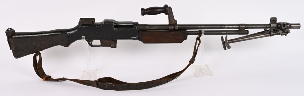 WWII BROWNING BAR M1918A2 DISPLAY MACHINE GUN WW2: This is a WWII issue Browning M1918A2 Display Machine Gun, built from all original USGI issue parts on an original BATF compliant non-firing display receiver, making this a 100% legal display Sub-Mach