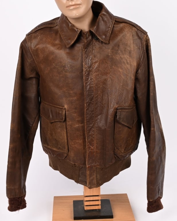 WWII US AIR CORPS A-2 PAINTED FLIGHT JACKET WW2 (1 of 7)