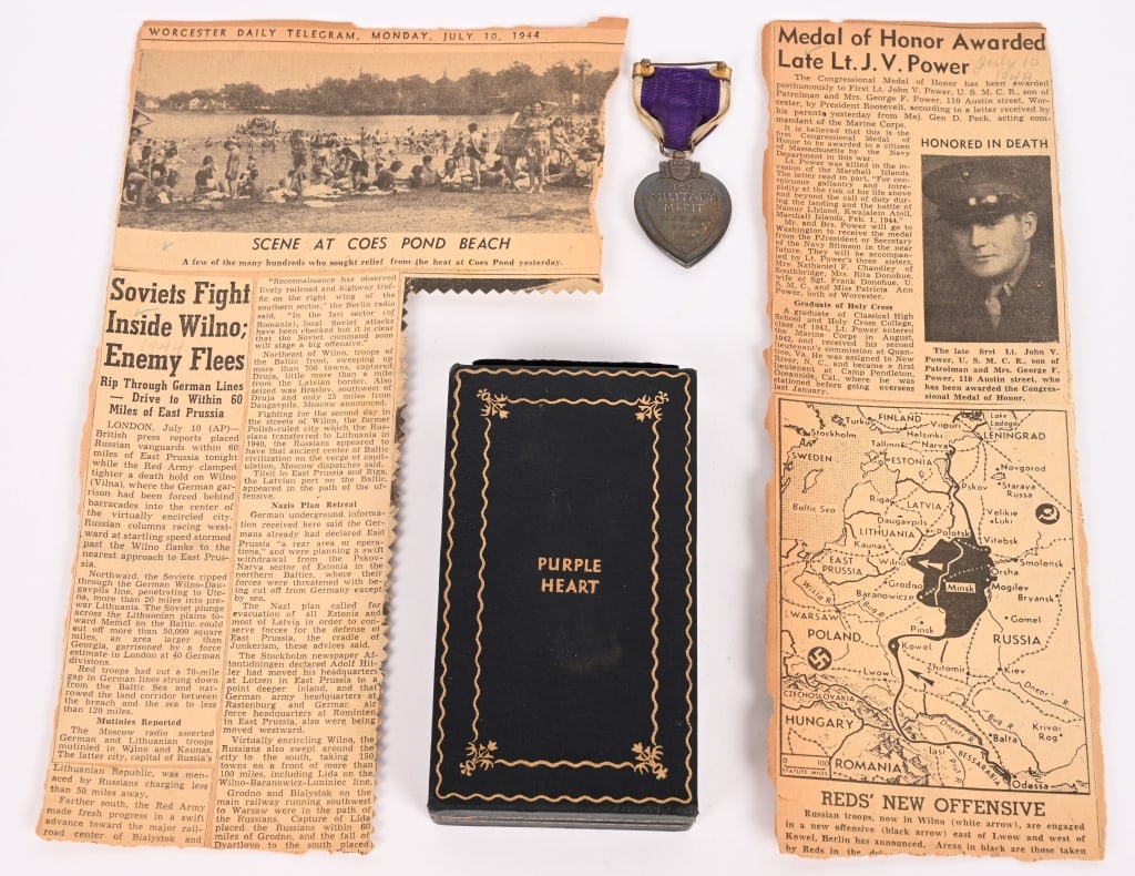 WWII NAMED MARINE RAIDER KNIFE & UNIFORM GROUP WW2 (1 of 7)