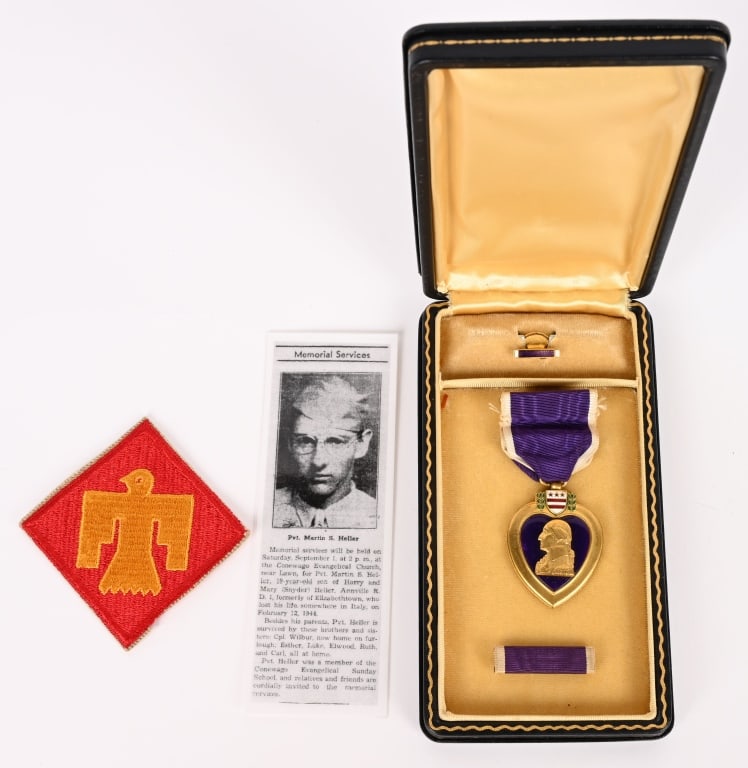WWII US ARMY 45TH DIVISION KIA NAMED PURPLE HEART (1 of 5)