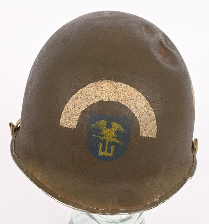 WWII D-DAY 6th ENGINEER SPECIAL BRIGADE M1 HELMET (1 of 8)
