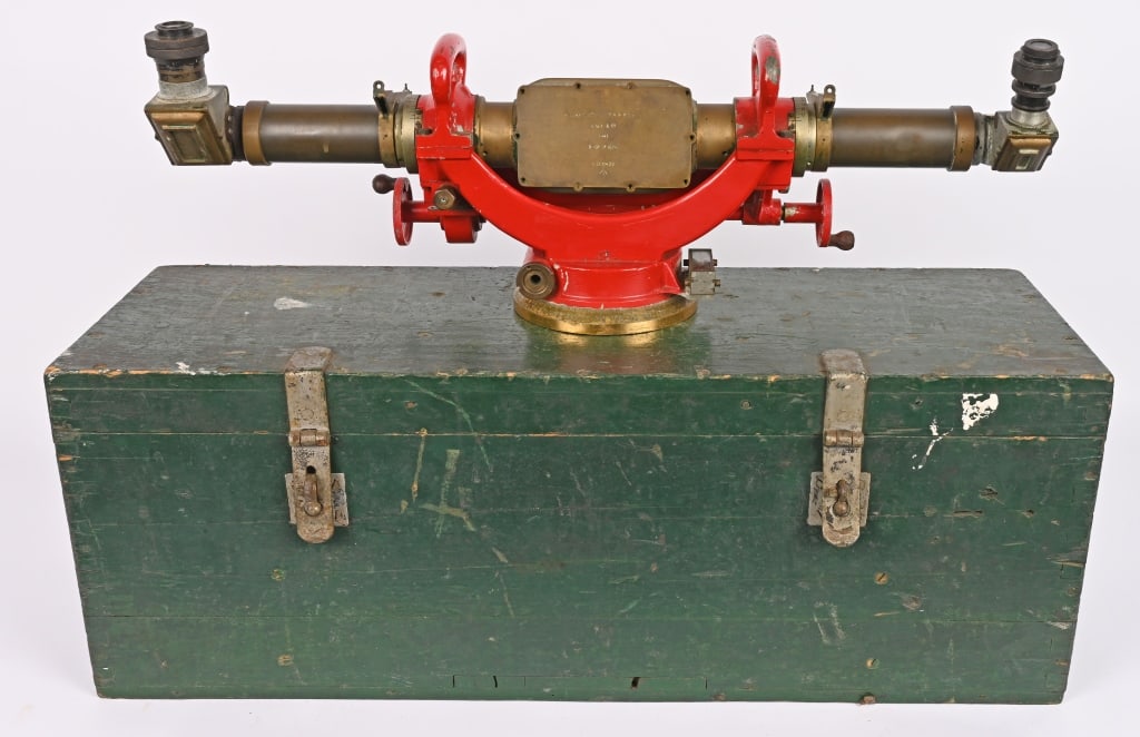 WWII BRITISH ANTI AIRCRAFT TELESCOPE MARK III WW2: An Aircraft Identification Telescope A.A. Mark III. prismatic sighting telescope, operated by Observer Corps and Woman’s ATS units. The telescope required a crew of two and was to track the