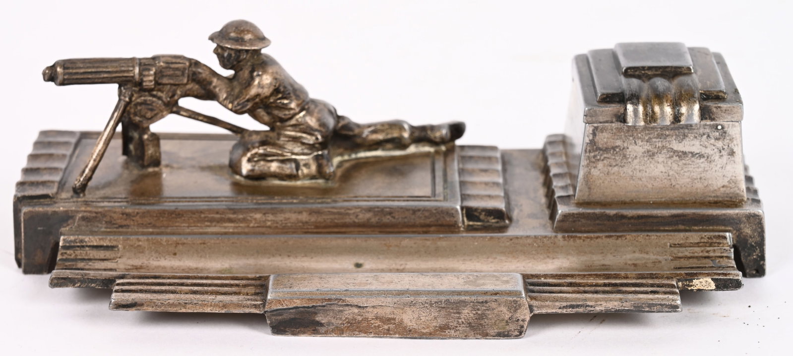 WWI US MACHINE GUNNERS INKWELL US ARMY MARINES WW1 (1 of 4)