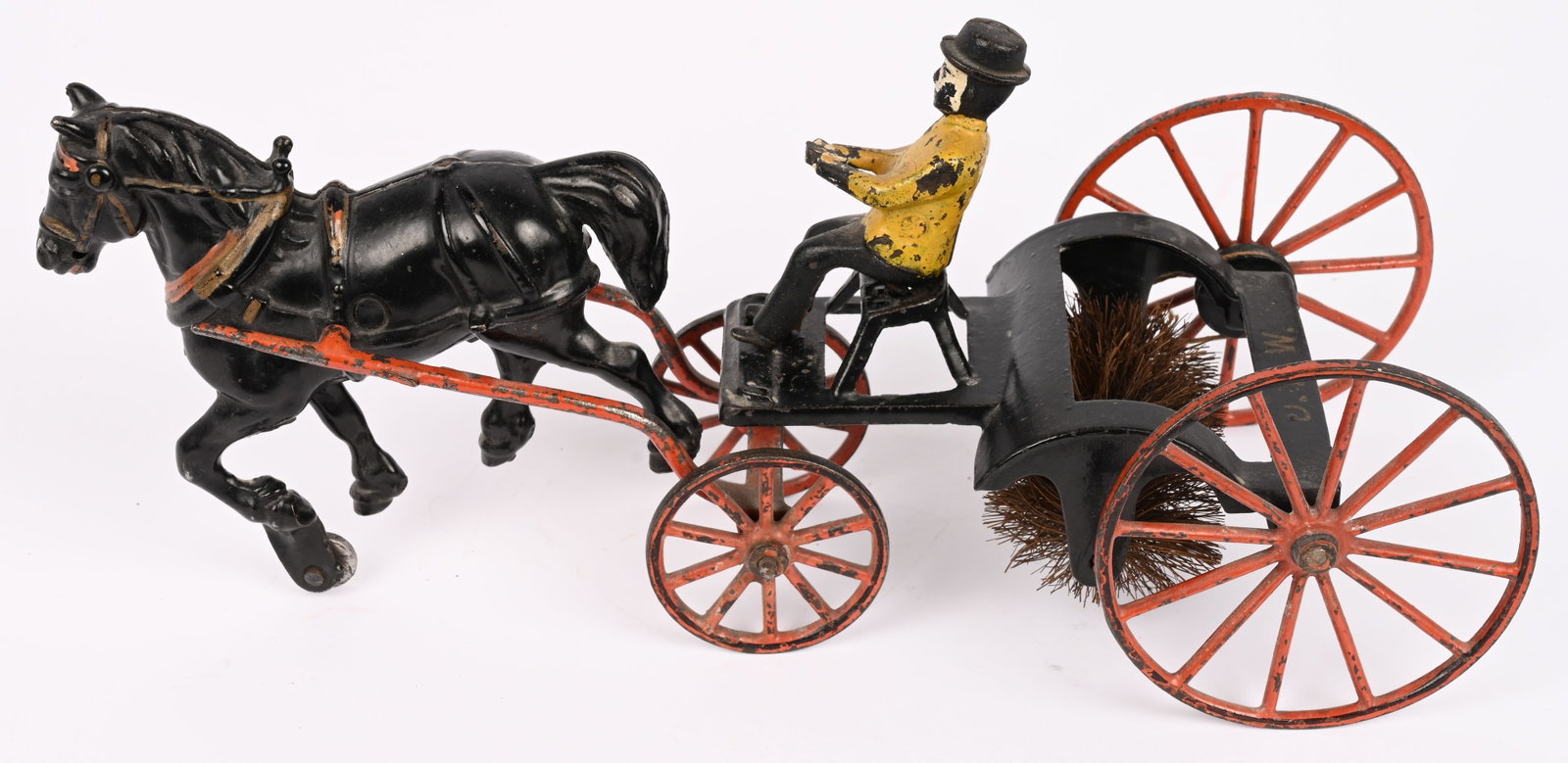 WILKINS CAST IRON HORSE DRAWN STREET SWEEPER (1 of 5)