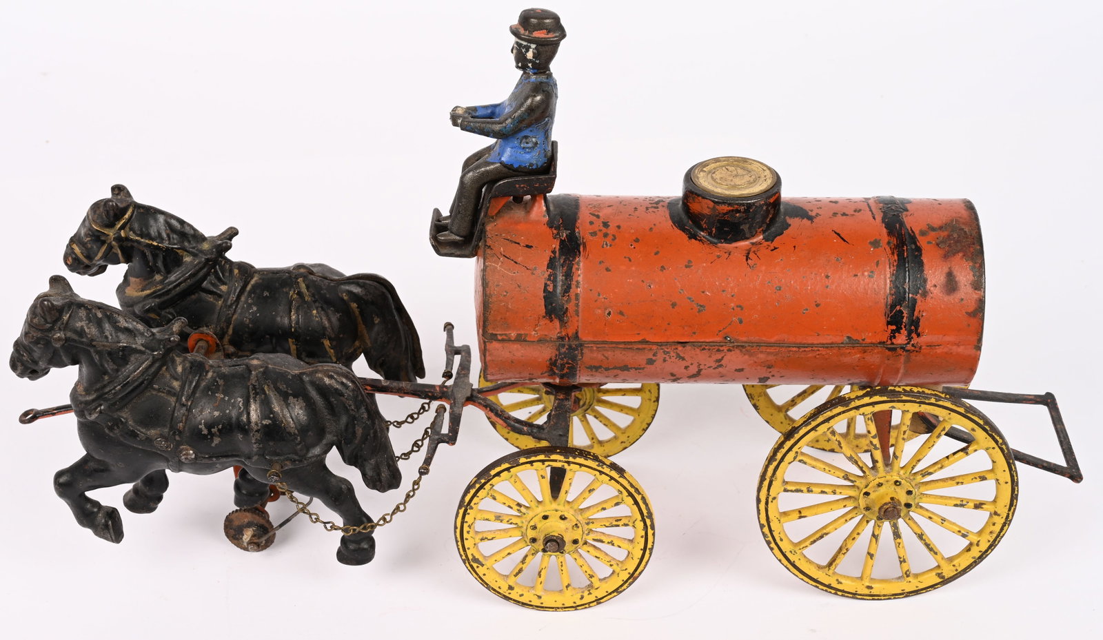 WILKINS CAST IRON HORSE DRAWN SPRINKLER WAGON (1 of 6)