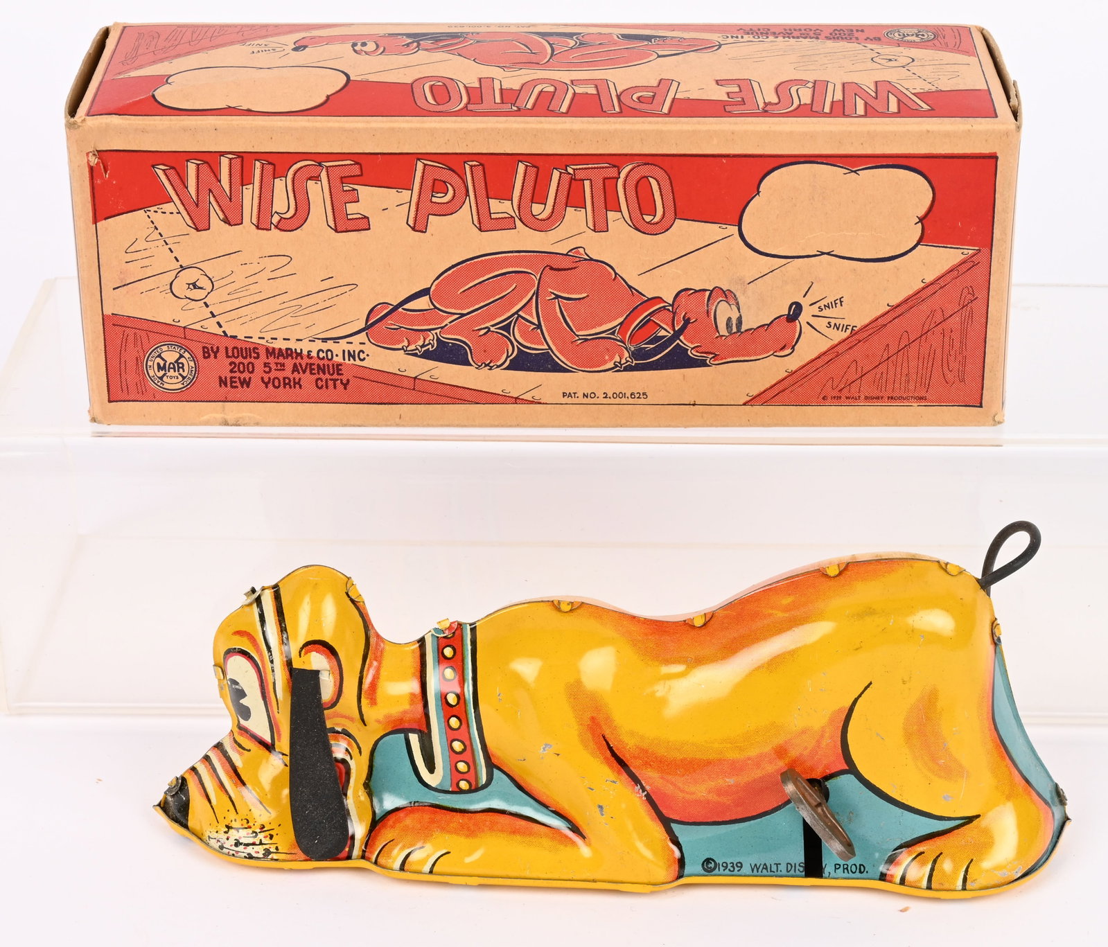 MARX TIN WINDUP WISE PLUTO w/ BOX (1 of 10)