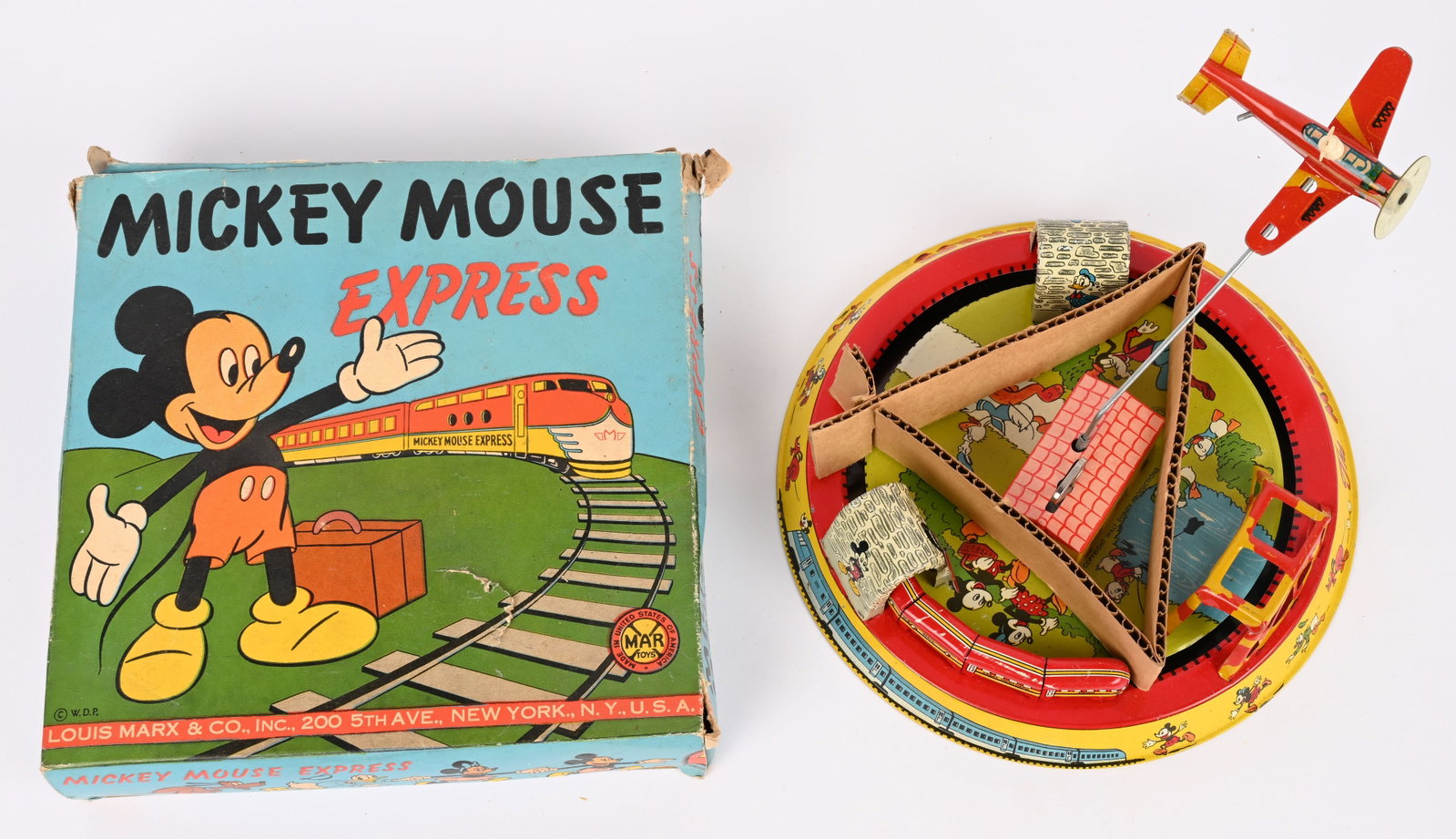 MARX TIN WINDUP MICKEY MOUSE EXPRESS w/ BOX (1 of 8)