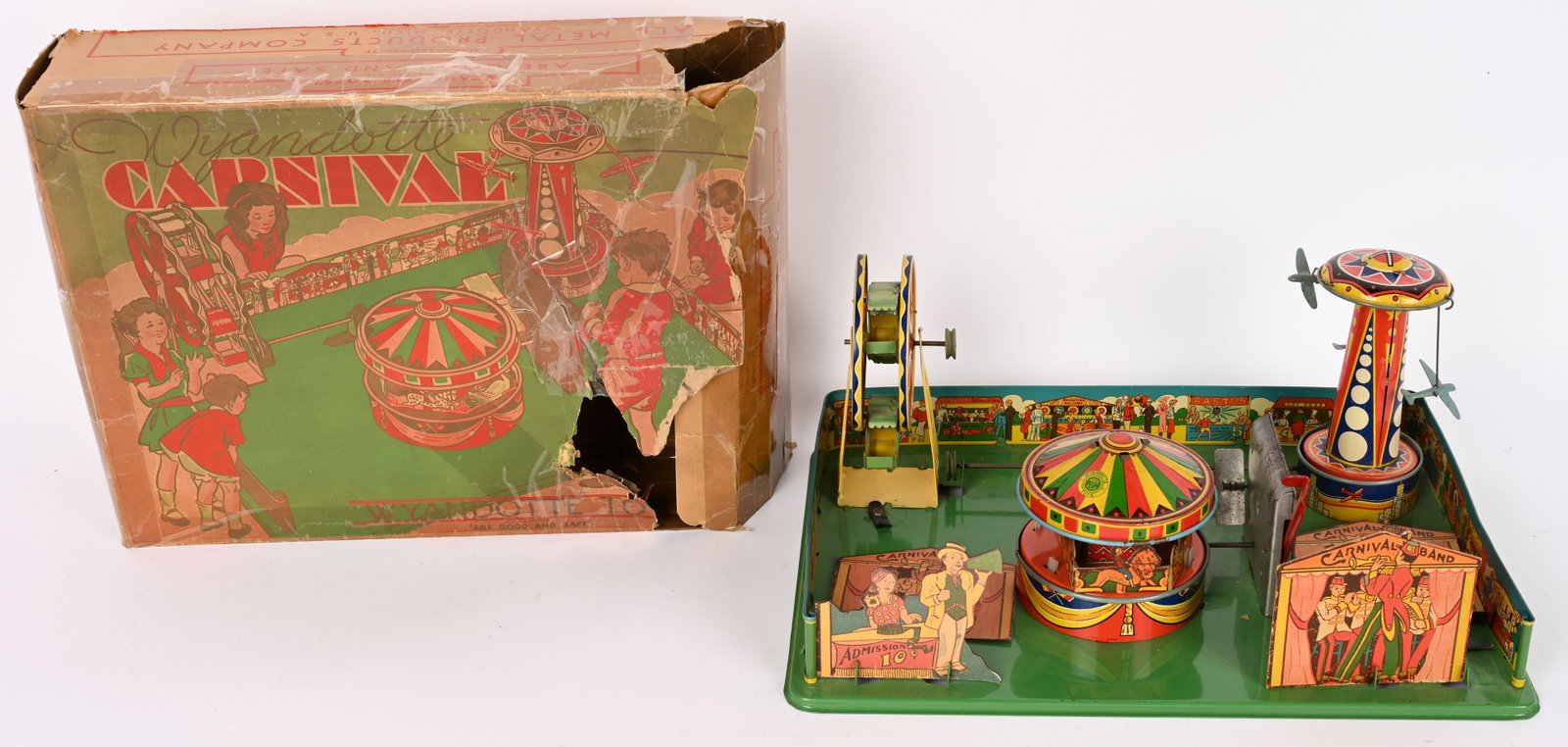 WYANDOTTE TIN WINDUP CARNIVAL w/ BOX (1 of 12)