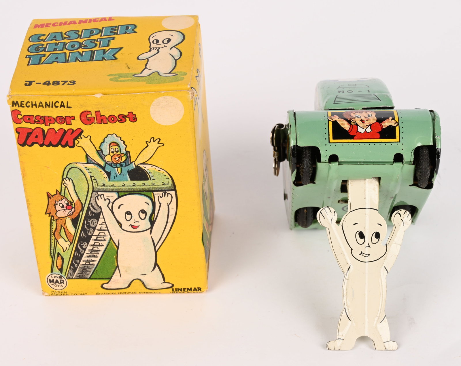 LINEMAR TIN WINDUP CASPER THE GHOST TANK w/ BOX (1 of 12)