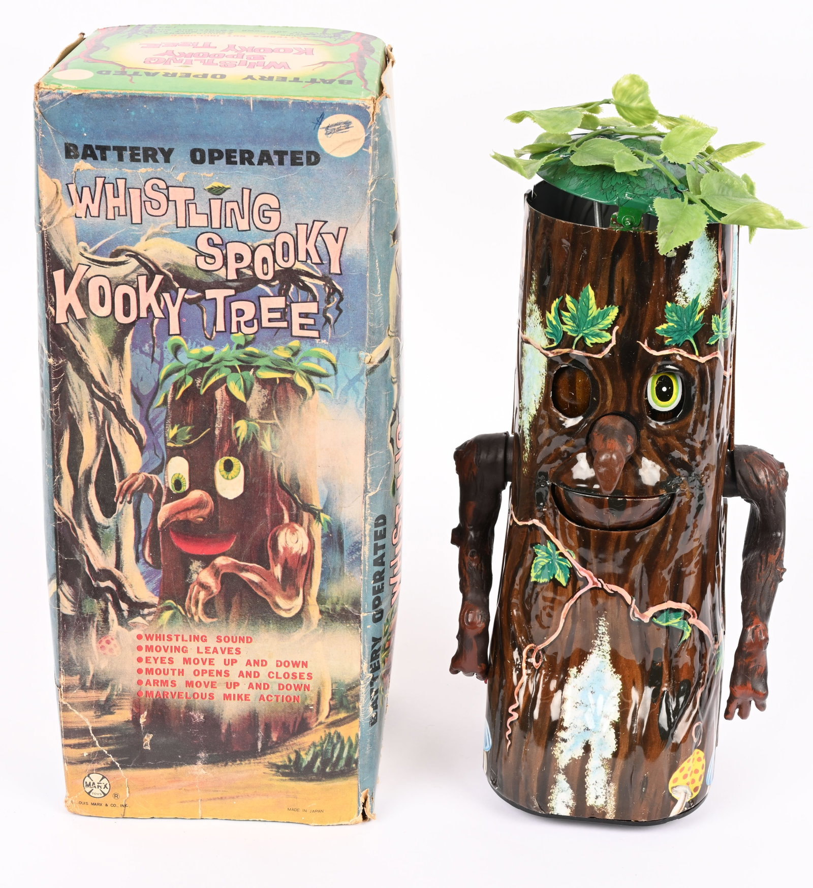 MARX BATTERY OP WHISTLING SPOOKY KOOKY TREE w/ BOX (1 of 13)