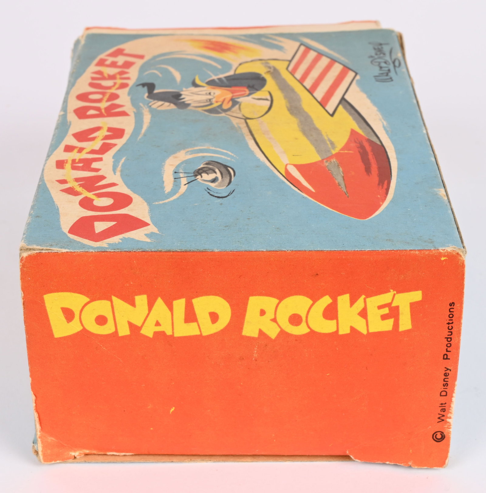 FRENCH WINDUP DONALD DUCK ROCKET w/ BOX - 10