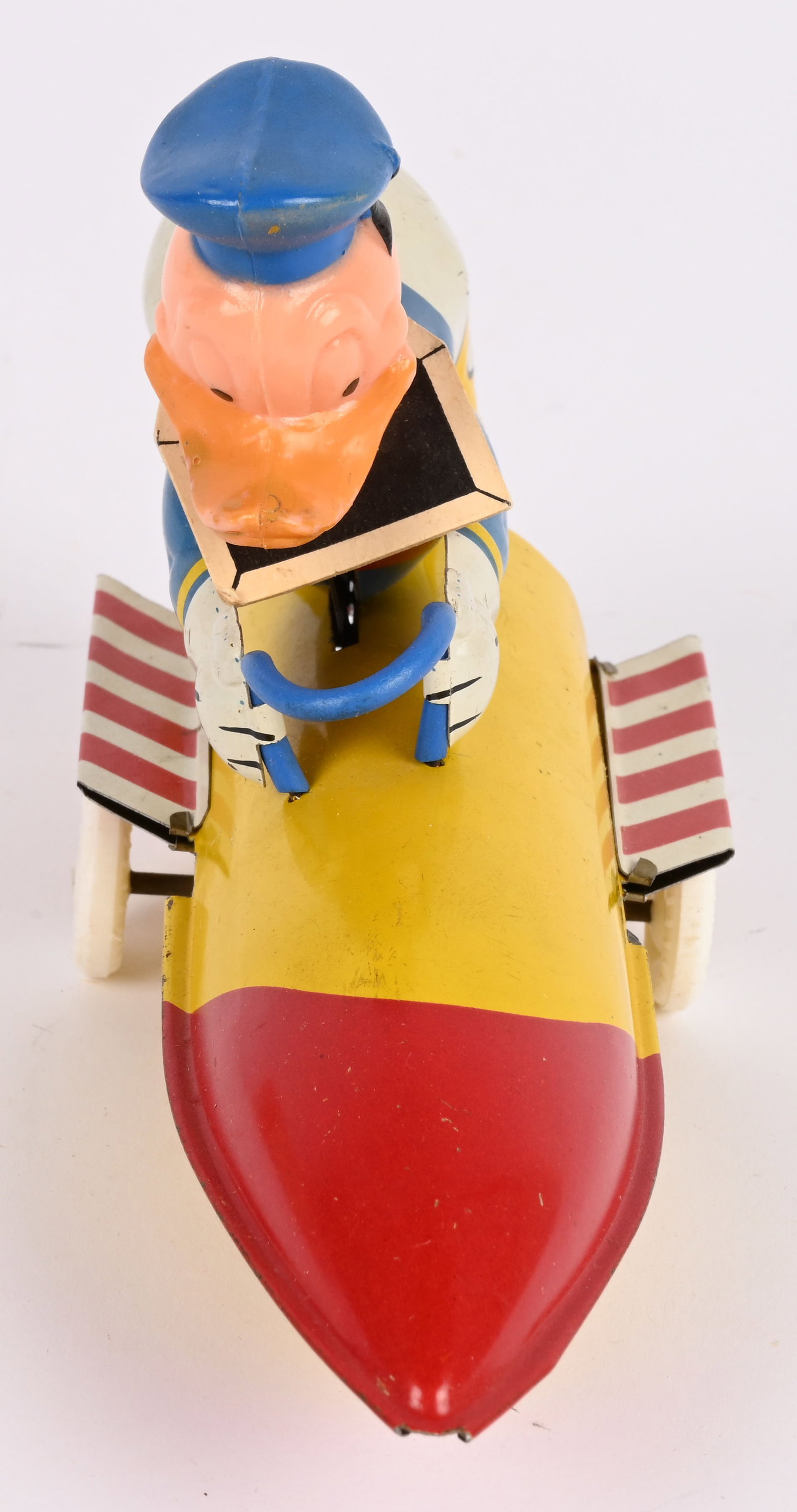 FRENCH WINDUP DONALD DUCK ROCKET w/ BOX - 2
