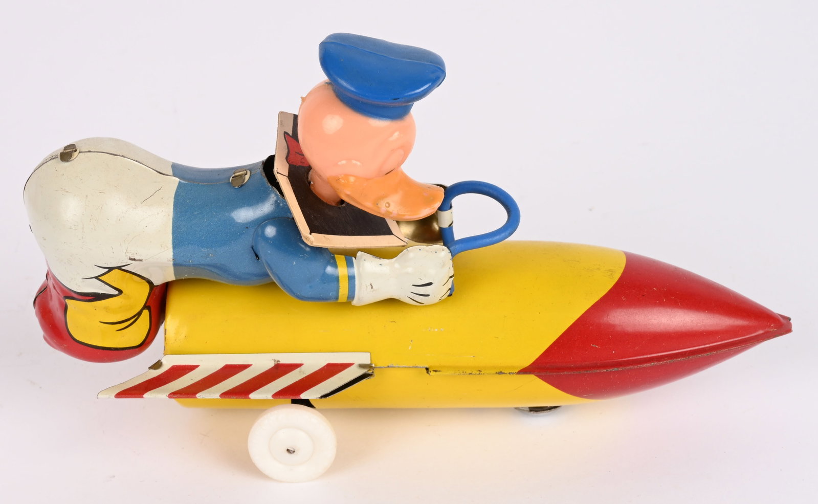 FRENCH WINDUP DONALD DUCK ROCKET w/ BOX - 3
