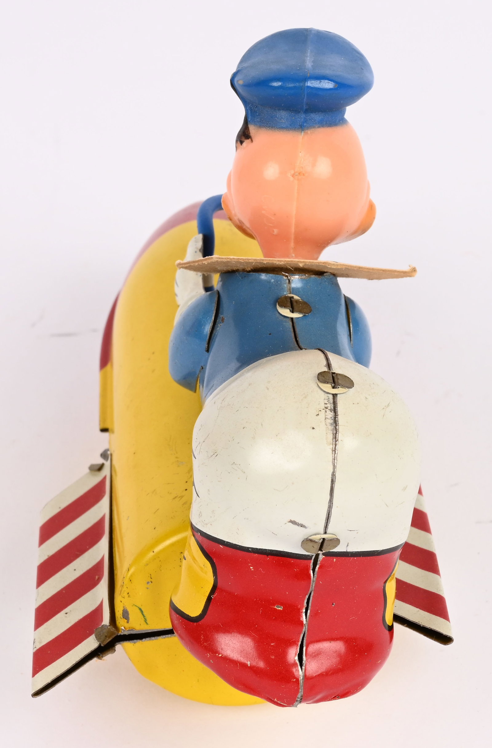 FRENCH WINDUP DONALD DUCK ROCKET w/ BOX - 4