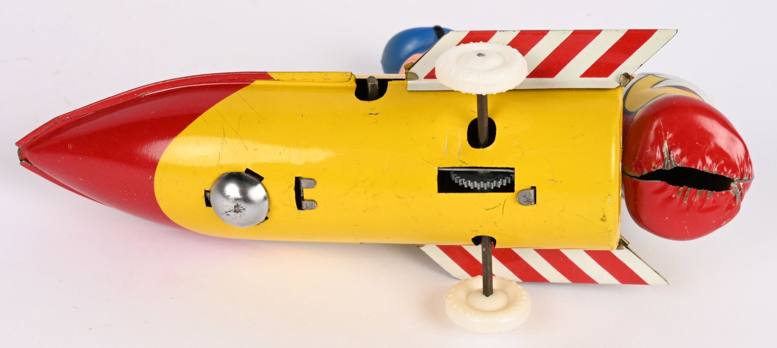 FRENCH WINDUP DONALD DUCK ROCKET w/ BOX - 5