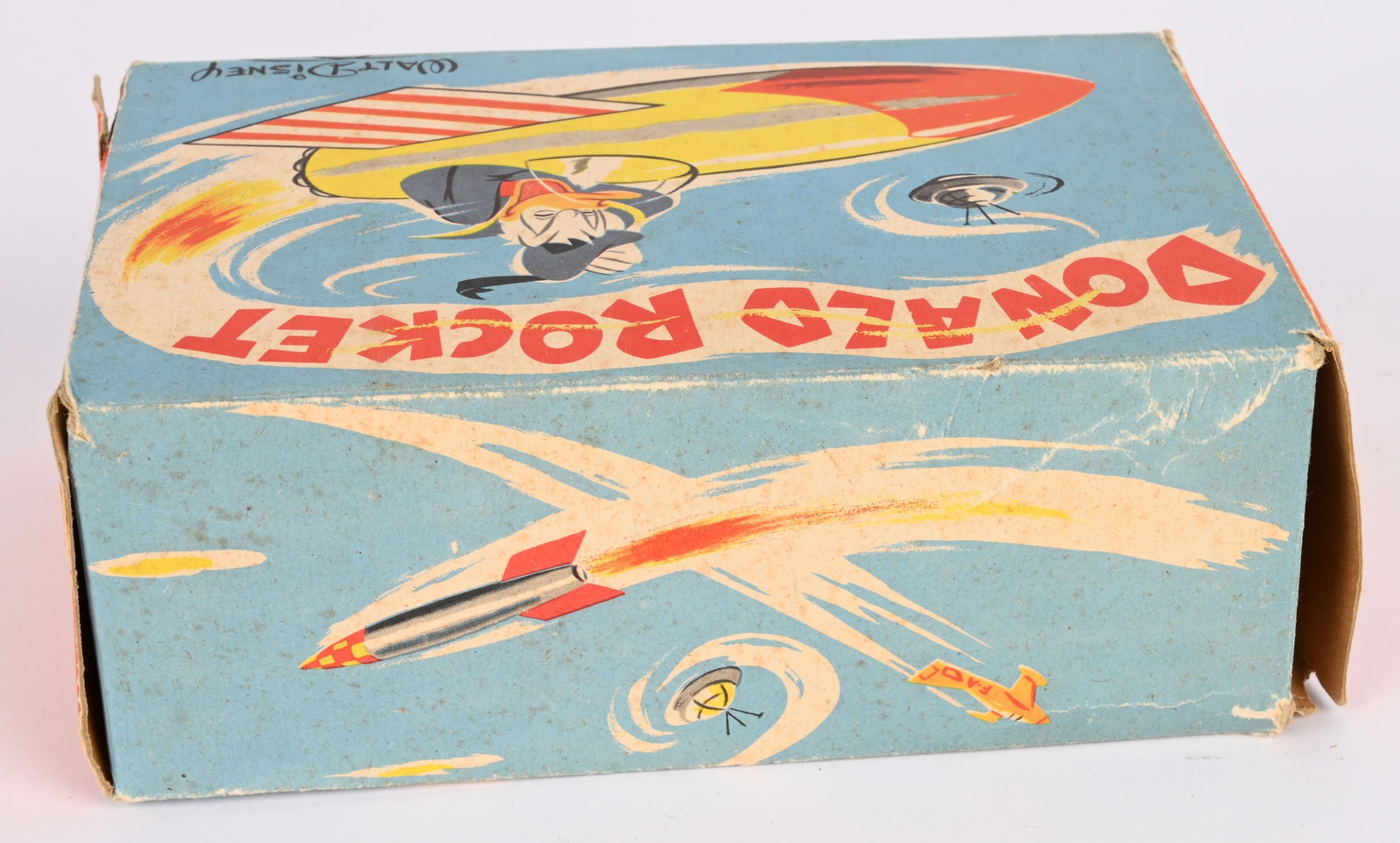 FRENCH WINDUP DONALD DUCK ROCKET w/ BOX - 8