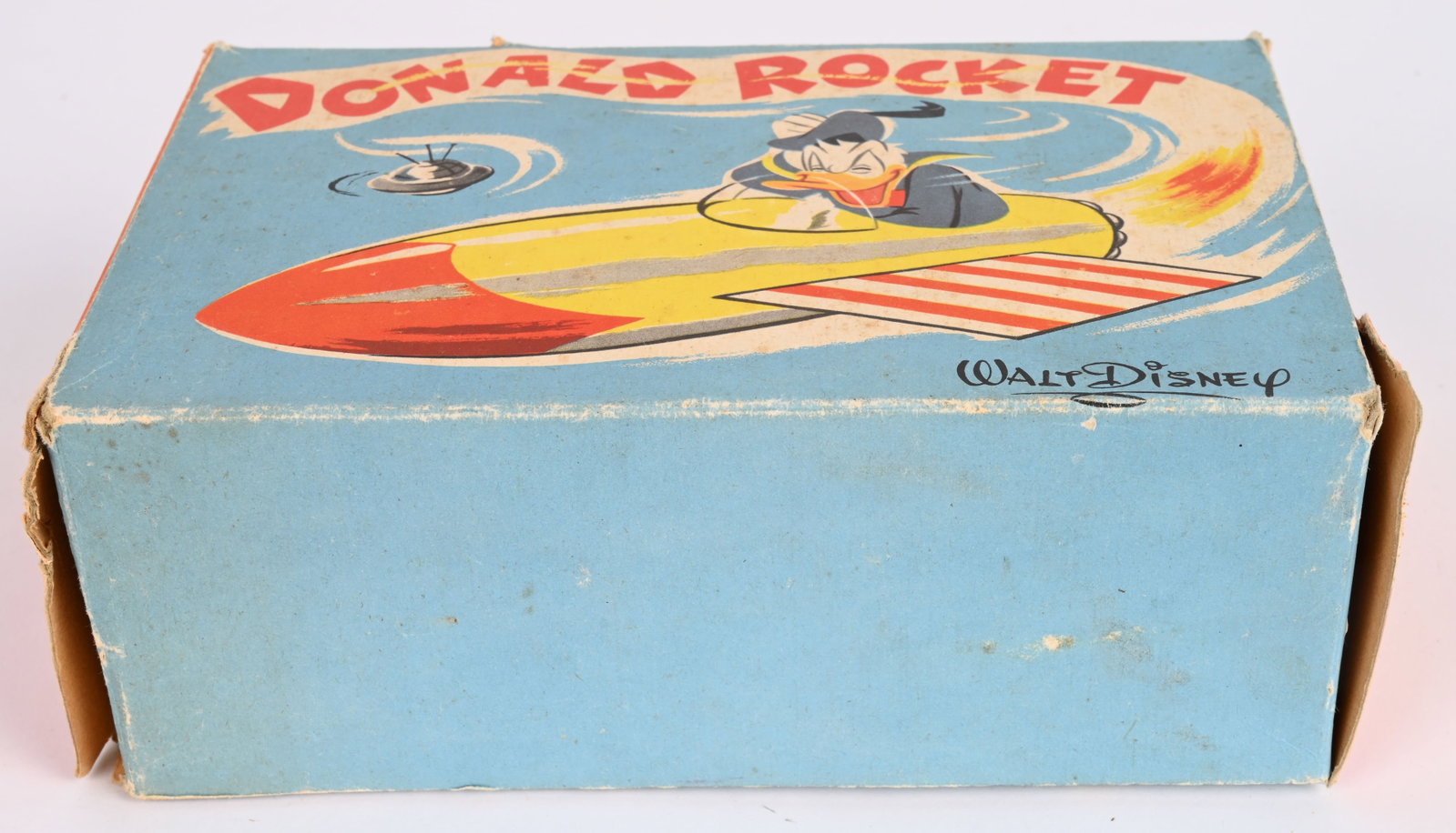 FRENCH WINDUP DONALD DUCK ROCKET w/ BOX - 9