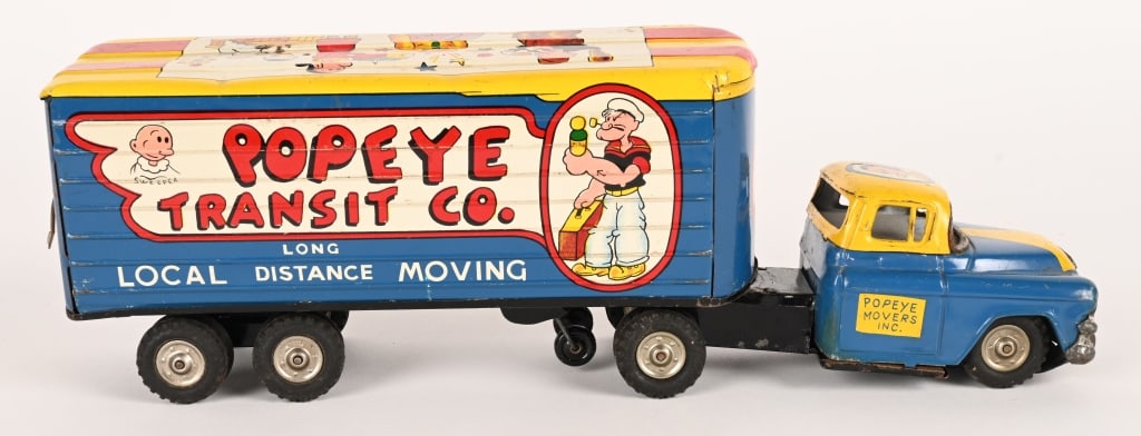 LINEMAR TIN FRICTION POPEYE TRANSIT CO TRUCK (1 of 6)
