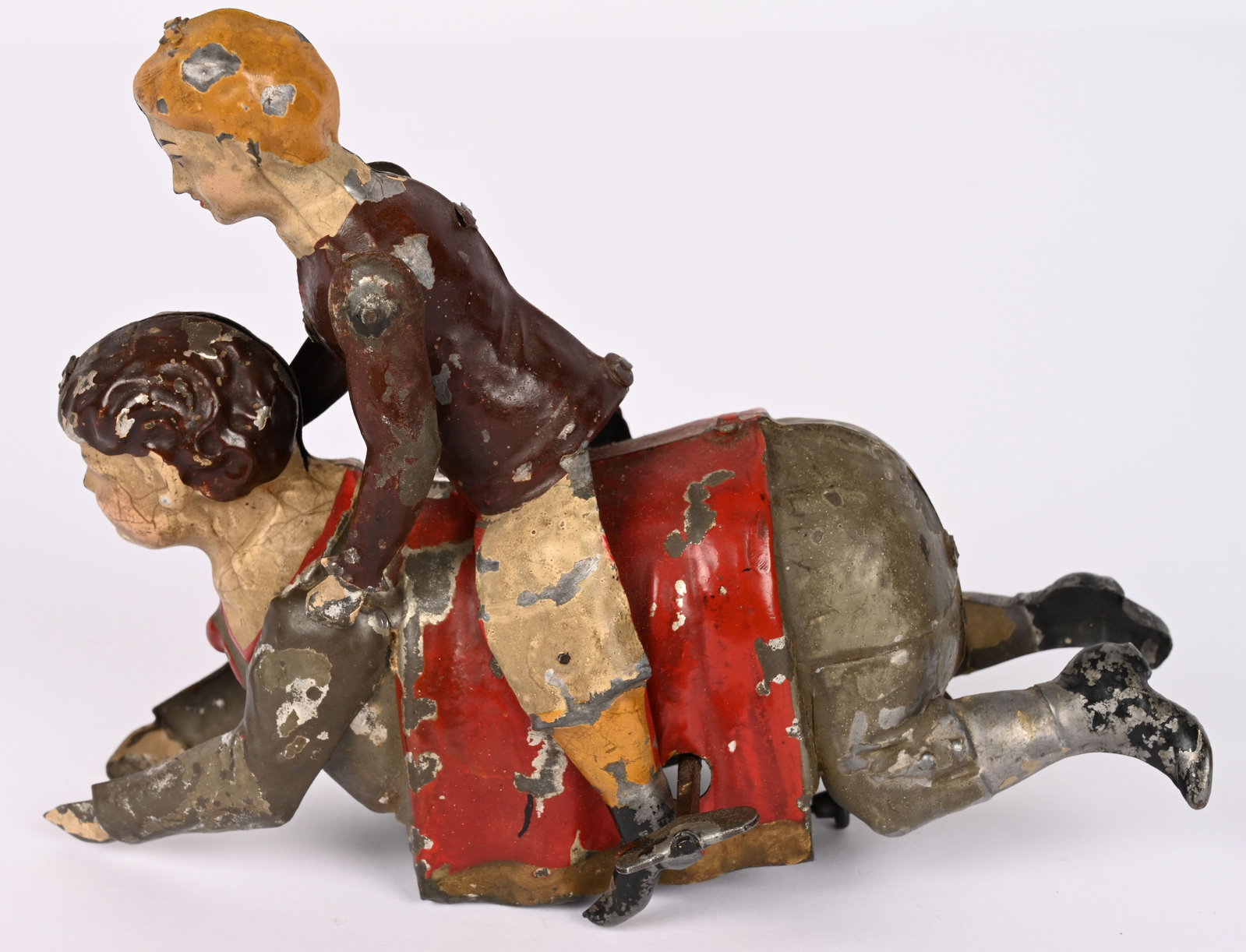 GERMAN HAND PAINTED TIN WINDUP HORSE PLAY BOYS (1 of 5)