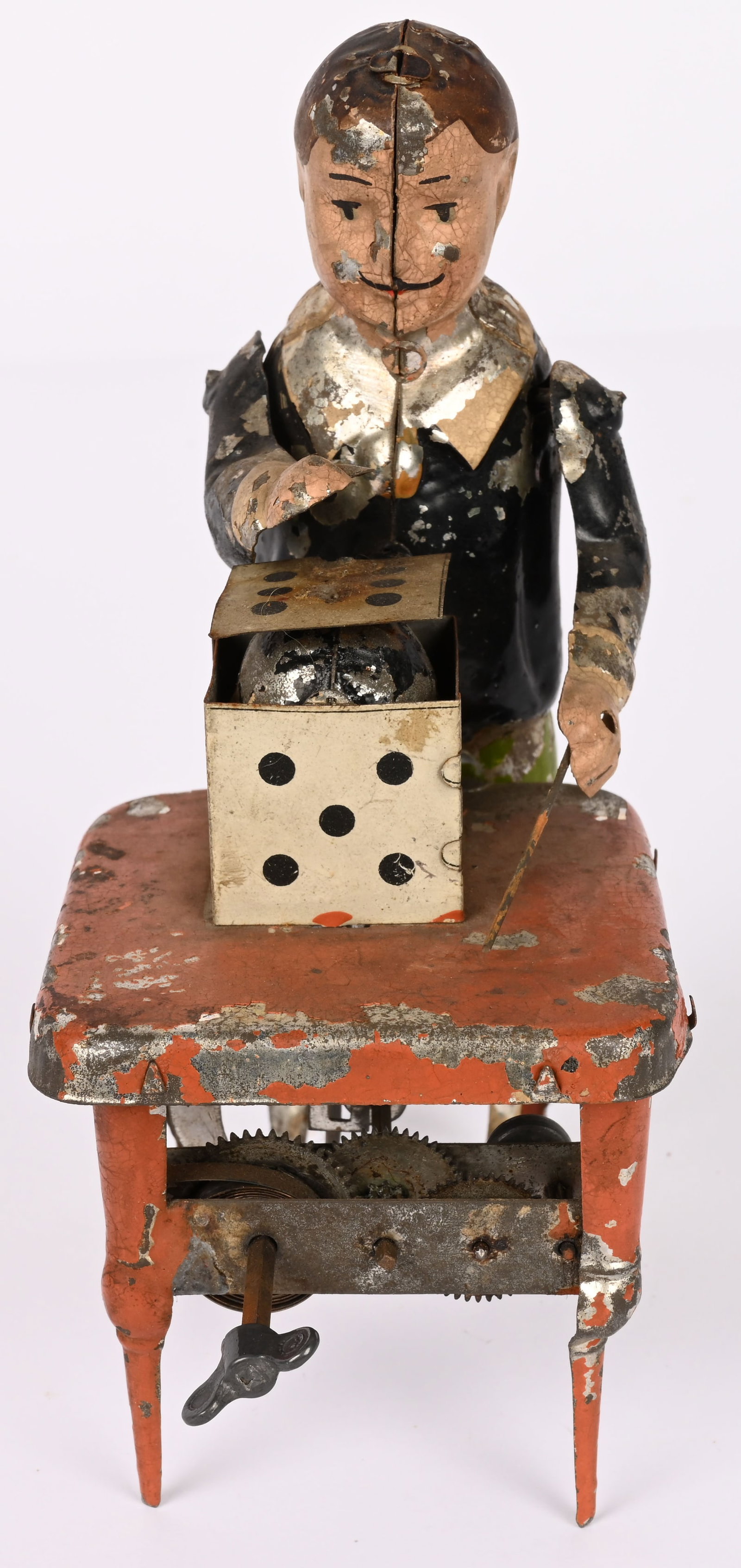 GERMAN HAND PAINTED TIN WINDUP MAGICIAN (1 of 5)