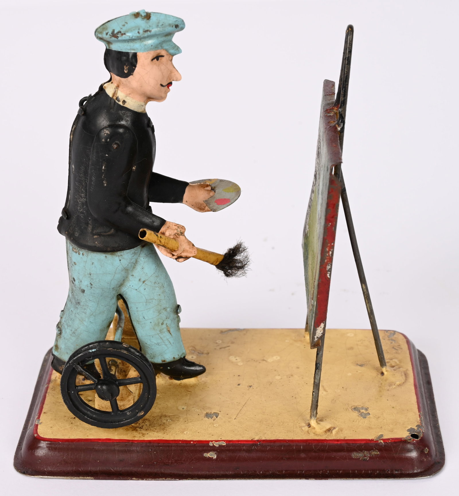 GERMAN HAND PAINTED TIN ARTIST STEAM ACCESSORY (1 of 6)
