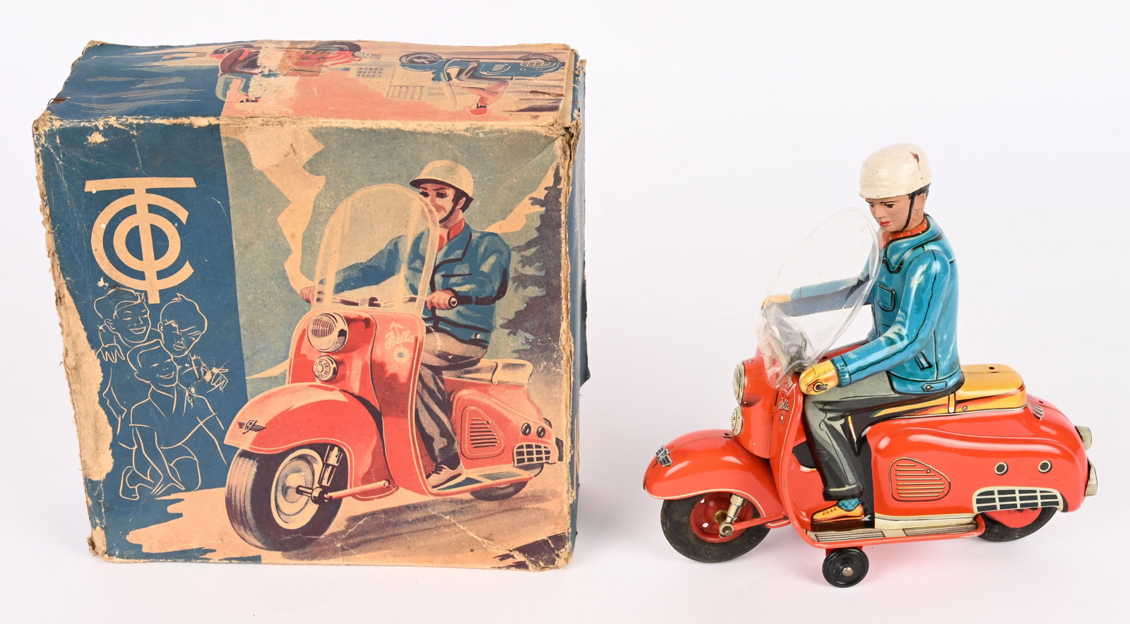 TIPP TIN FRICTION BELLA SCOOTER w/ BOX (1 of 10)