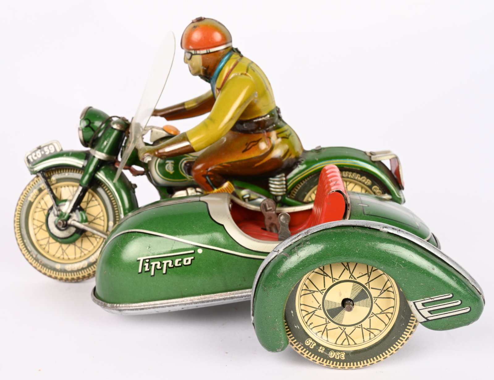 TIPP WINDUP CIVILIAN MOTORCYCLE w/ SIDECAR (1 of 5)
