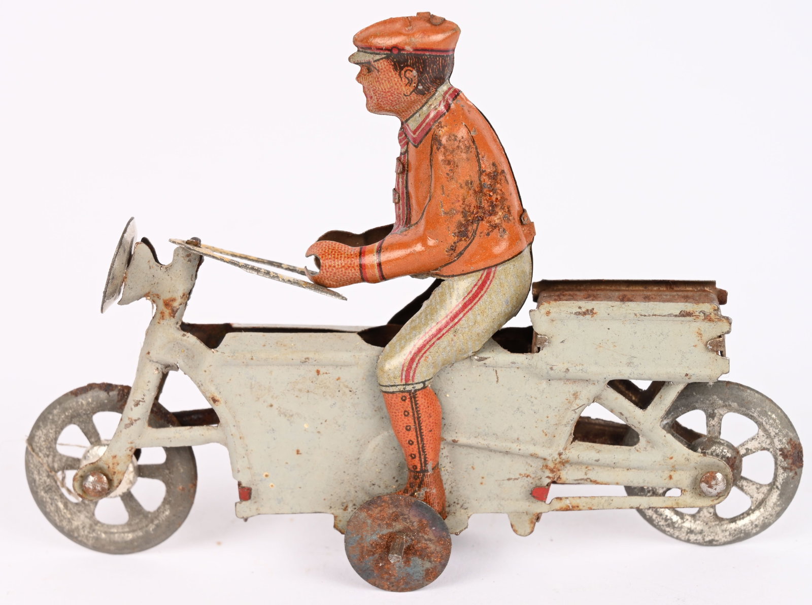 MEIER TIN PENNY TOY CIVILIAN MOTORCYCLE (1 of 5)