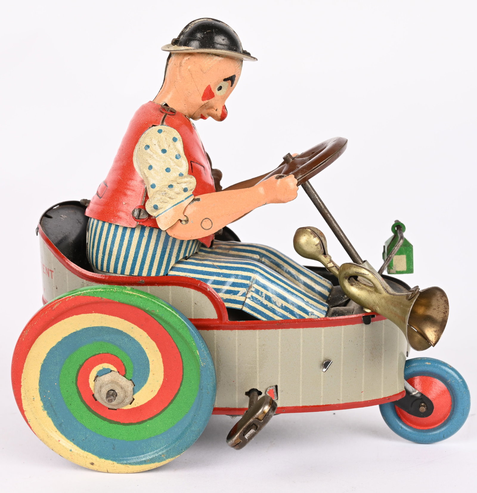 LEHMANN TIN WINDUP PETER CLOWN CYCLE - 3